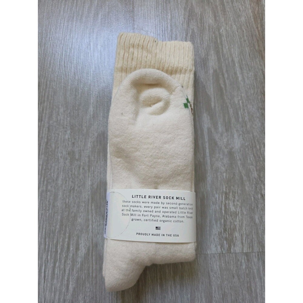 NWT Imogene x Little River Sock Mill Stay Lit Reindeer Crew Socks USA Made - Picture 4 of 7